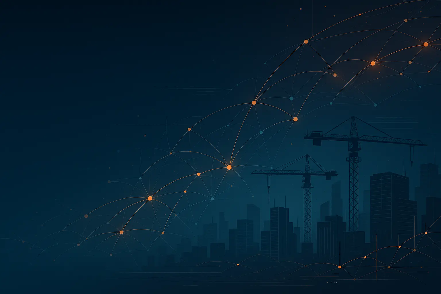 Fondo abstracto digital y construcción